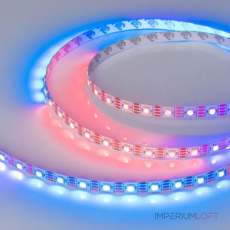 Светодиодная лента SPI-B60-10mm 12V RGB-PX1-RAM (9.3W/m, IP20, 5060, 5m, бегущий огонь) Arlight 033437 Светодиодная лента SPI-B60-10mm 12V RGB-PX1-RAM (9.3W/m, IP20, 5060, 5m, бегущий огонь) Arlight 033437
