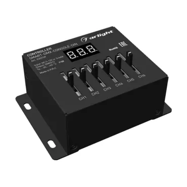 Arlight Контроллер SMART-DMX-CONSOLE-DIN 5-12В 6CH XLR3 IP20 033759