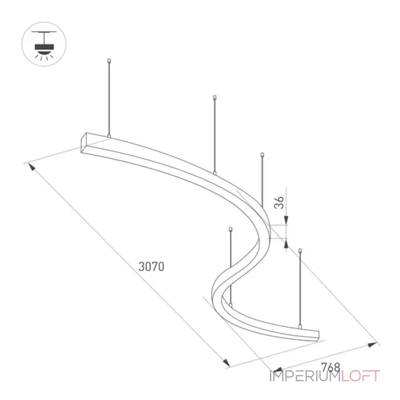 Потолочный светильник Arlight ARC 034057(1) Потолочный светильник Arlight ARC 034057(1)