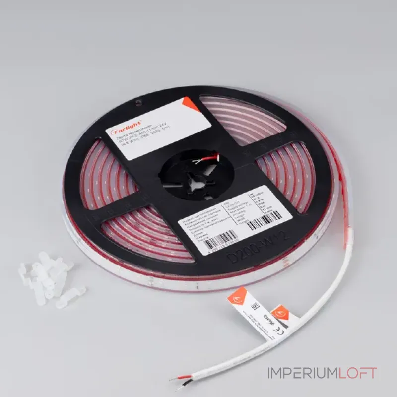 Светодиодная лента герметичная RTW-PFS-A60-11mm 24V Red (4.8W/m, IP68, 2835, 5m) Arlight 034182