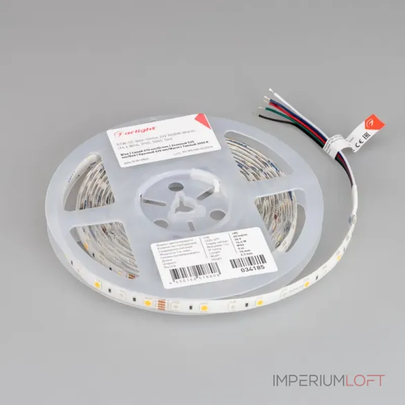 Arlight Светодиодная лента RTW-SE-B60-10mm 24В RGBW-Warm 14.4 В/м IP65 5060 5м 034185 Arlight Светодиодная лента RTW-SE-B60-10mm 24В RGBW-Warm 14.4 В/м IP65 5060 5м 034185