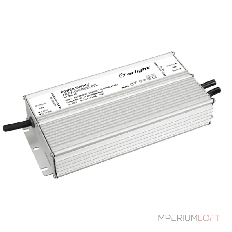 Блок питания ARPV-UH48800-PFC (48V, 16.6A, 800W, IP67) Arlight 034465 Блок питания ARPV-UH48800-PFC (48V, 16.6A, 800W, IP67) Arlight 034465