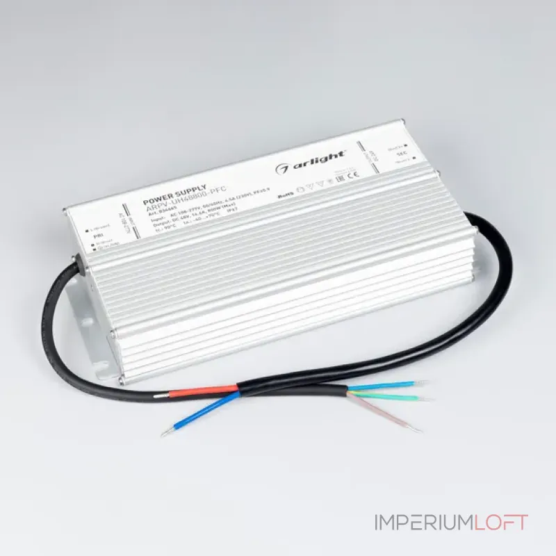 Блок питания ARPV-UH48800-PFC (48V, 16.6A, 800W, IP67) Arlight 034465 Блок питания ARPV-UH48800-PFC (48V, 16.6A, 800W, IP67) Arlight 034465