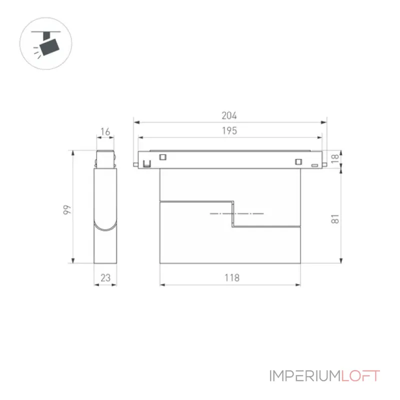 Трековый светильник Arlight ORIENT FLAT FOLD 034660(1)