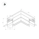 Коннектор угловой MAG-CON-4560-FDW-L90 (BK) (IP20) Arlight 034681