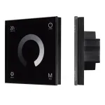 Панель управления SMART-P4-DIM-G-IN Black (12-24V, 4x3A, Sens, 2.4G, IP20) Arlight 034778