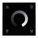 Панель управления SMART-P4-DIM-G-IN Black (12-24V, 4x3A, Sens, 2.4G, IP20) Arlight 034778