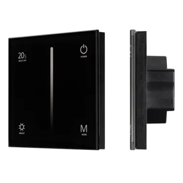 Arlight Панель SMART-P6-DIM-G-IN Black 12-24В 4x3A Sens 2.4G IP20 034780