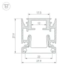 Профиль для светодиодной ленты HR-FACADE-2000 ANOD Arlight 034946