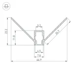 Профиль для светодиодной ленты ARH-DECORE-S6-EXT-2000 ANOD внешний Arlight 034973