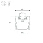 Профиль для светодиодной ленты PDS-ZM-PLUS-2000 ANOD Arlight 035020