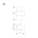 Arlight Светильник SP-SPICY-WALL-MINI-TWIN-S104x39-2x3Вт Day4000 WH 40 deg 230В IP20 035561