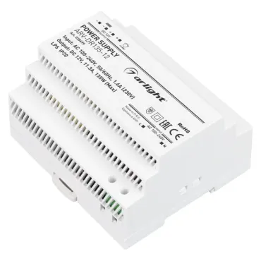 Блок питания ARV-DR135-12 (12V, 11.3A, 135W, IP20, DIN-рейка) 035699