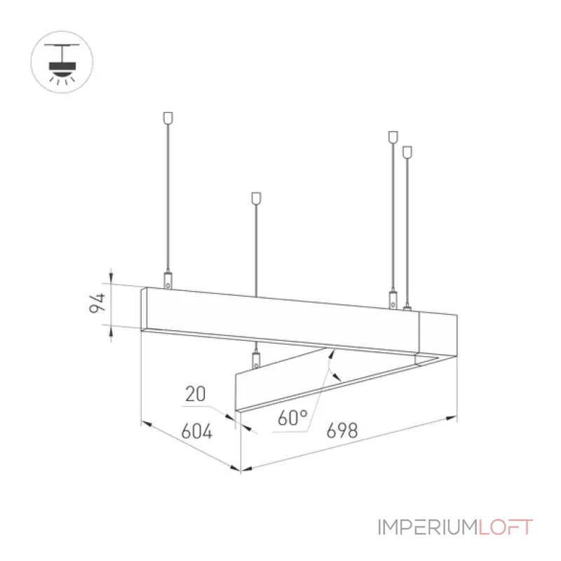Подвесной светильник Arlight LINEAIR FLAT 35702 Подвесной светильник Arlight LINEAIR FLAT 35702