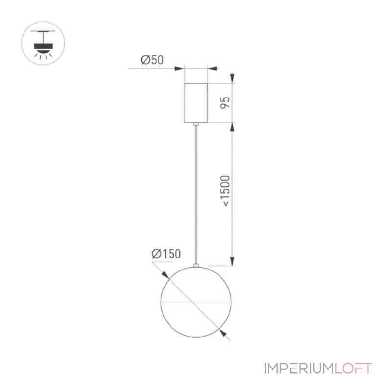 Arlight Светильник SP-EMISFERO-R150-11Вт Warm3000 BK 170 deg 230В IP20 035950