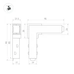 Коннектор угловой MAG-ORIENT-CON-L90-POWER (BK) (IP20) Arlight 036018