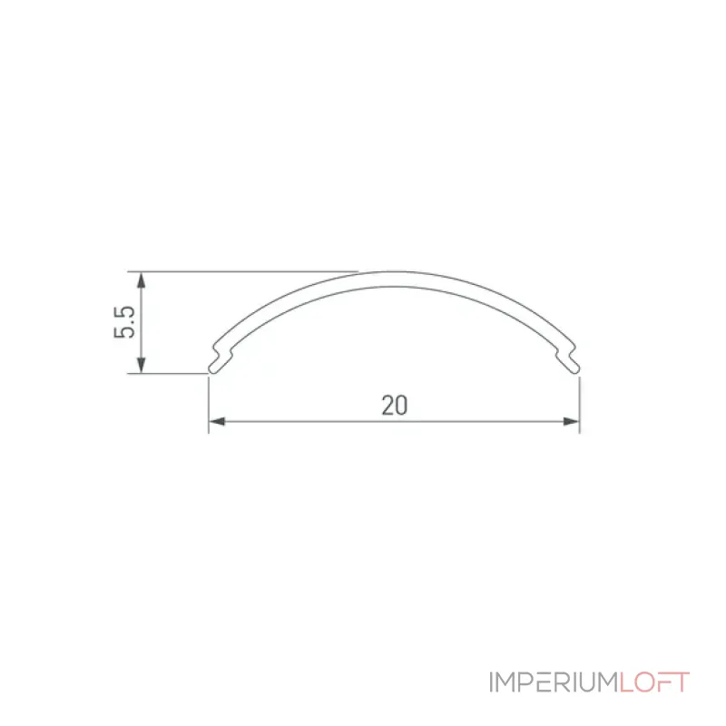 Рассеиватель SL-KANT-H15-3000 OPAL-S Arlight 036044