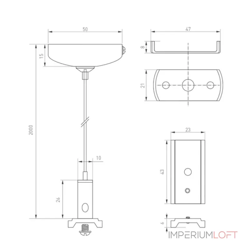 Тросовый подвес MAG-HANG-ORIENT-L2000 (WH-SL) Arlight 036050 Тросовый подвес MAG-HANG-ORIENT-L2000 (WH-SL) Arlight 036050