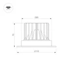 Arlight Светильник MS-ATLAS-TRIMLESS-R70-12Вт Day4000 BK 32deg 230В IP20 036133