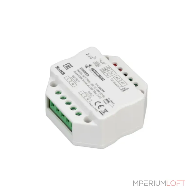Диммер SMART-SET-TRIAC-601-72-DIM-PD-IN Black (230V, 1x1.5A, x4, ПДУ 10кн, 2.4G, IARL, IP20) Arlight 036199