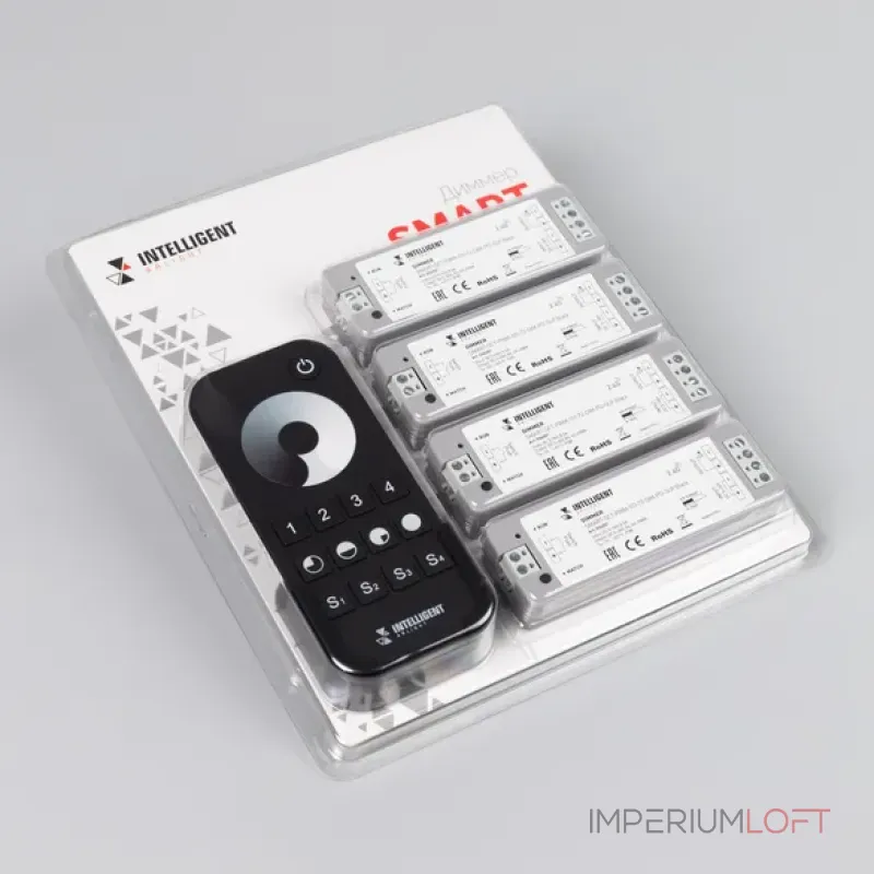 Диммер SMART-SET-PWM-101-72-DIM-PD-SUF Black (5-36V, 1x8A, x4, ПДУ 13кн, 2.4G, IARL, IP20) Arlight 036201
