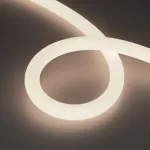 Светодиодная лента герметичная MOONLIGHT-SIDE-A336-D25mm 24V Day4000 360deg (14.4W/m, IP65, 2835, 5m, wire x2, Вывод боковой) Arlight 036272