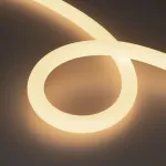 Светодиодная лента герметичная MOONLIGHT-TOP-A336-D25mm 24V Warm3000 360deg (14.4W/m, IP65, 2835, 5m, wire x2, Вывод прямой) Arlight 036275