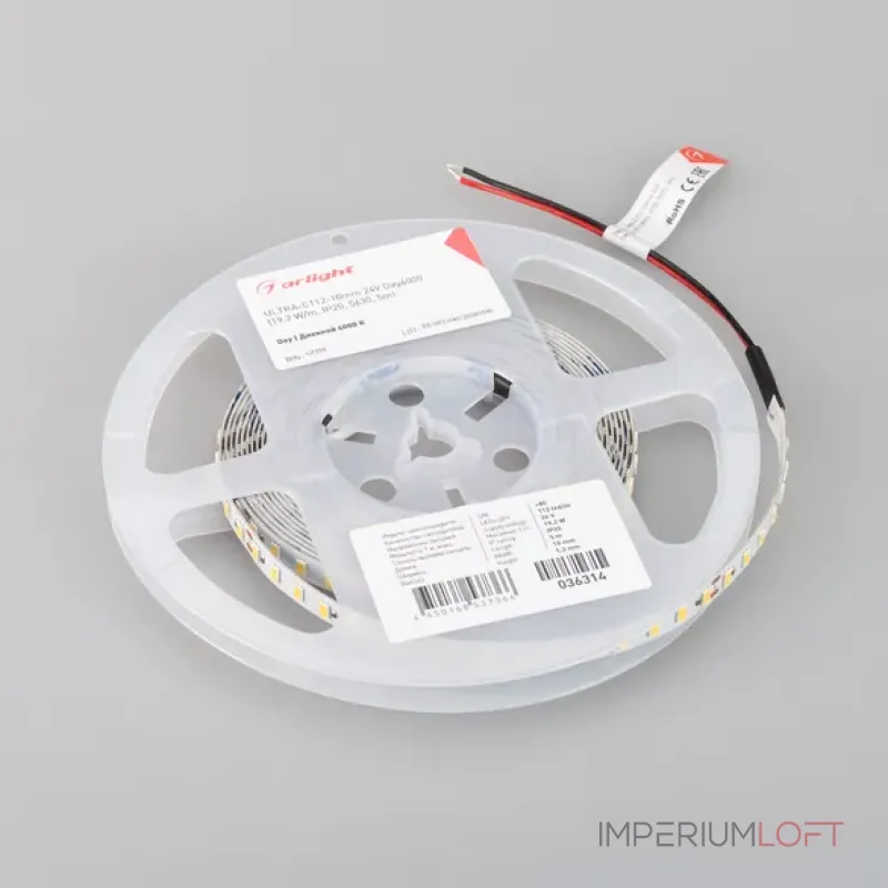 Светодиодная лента ULTRA-C112-10mm 24V Day4000 (19.2W/m, IP20, 5630, 5m, высок.эфф.160 лм/Вт) Arlight 036314