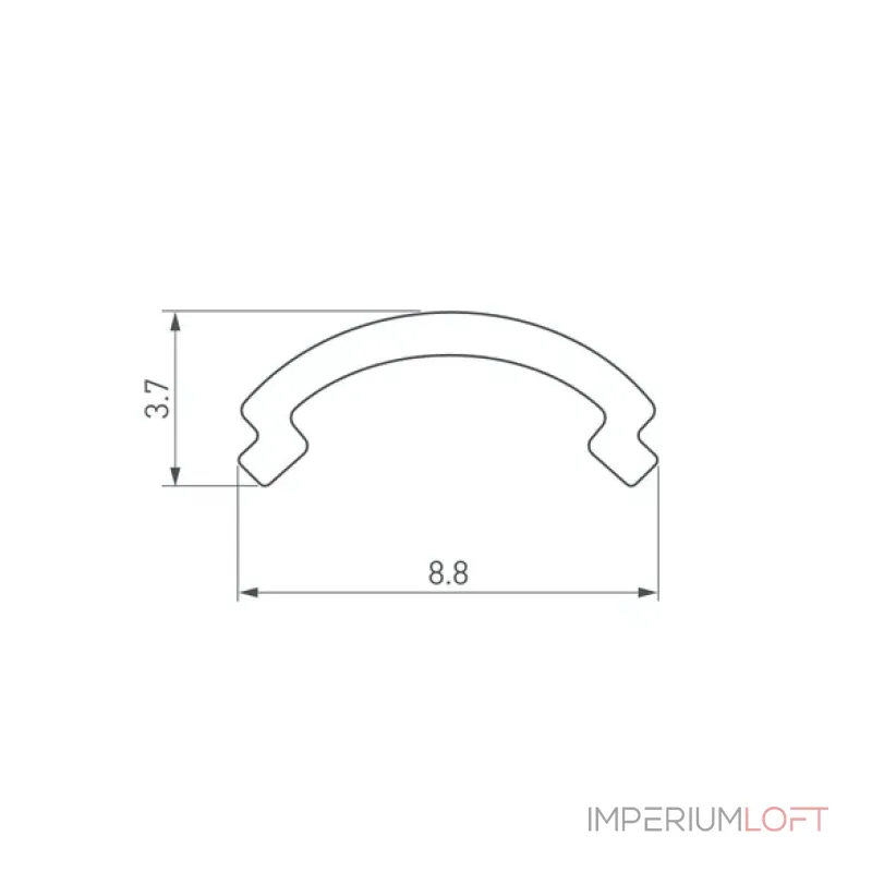 Рассеиватель ARH-KANT-H8-2000 Round Opal Arlight 036324 Рассеиватель ARH-KANT-H8-2000 Round Opal Arlight 036324
