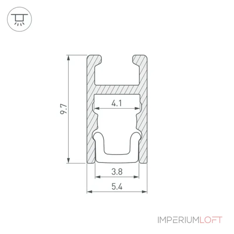 Профиль для светодиодной ленты ARH-MICRO-0510-2000 ANOD Arlight 036385 Профиль для светодиодной ленты ARH-MICRO-0510-2000 ANOD Arlight 036385