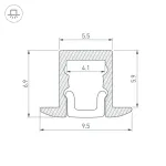 Профиль для светодиодной ленты ARH-MICRO-F-W4-2000 ANOD Arlight 036400