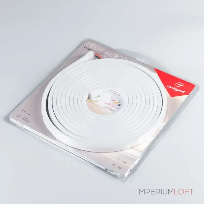 Светодиодная лента герметичная AURORA-PS-A120-16x8mm 24V Warm3000 (10W/m, IP65, 2835, 5m) Arlight 036687