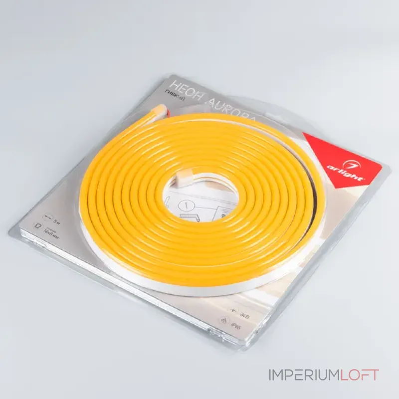 Светодиодная лента герметичная AURORA-PS-A120-16x8mm 24V Amber (10W/m, IP65, 2835, 5m) Arlight 036695 Светодиодная лента герметичная AURORA-PS-A120-16x8mm 24V Amber (10W/m, IP65, 2835, 5m) Arlight 036695