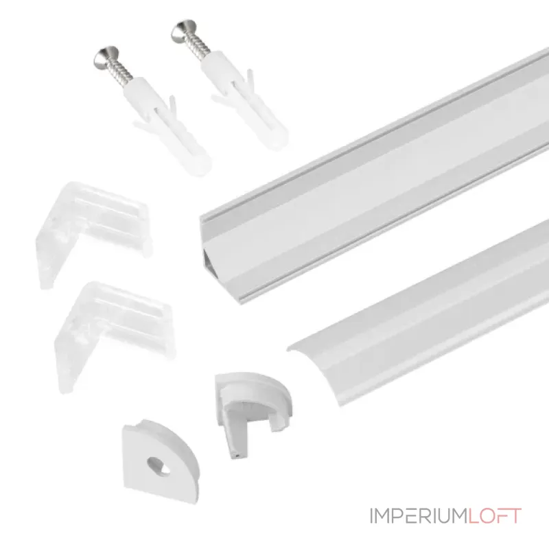 Профиль для светодиодной ленты с экраном ARH-KANT-H16-2000 ANOD+OPAL Arlight 036770