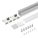 Профиль для светодиодной ленты с экраном SL-SLIM20-H20-2000 ANOD+OPAL Arlight 036836
