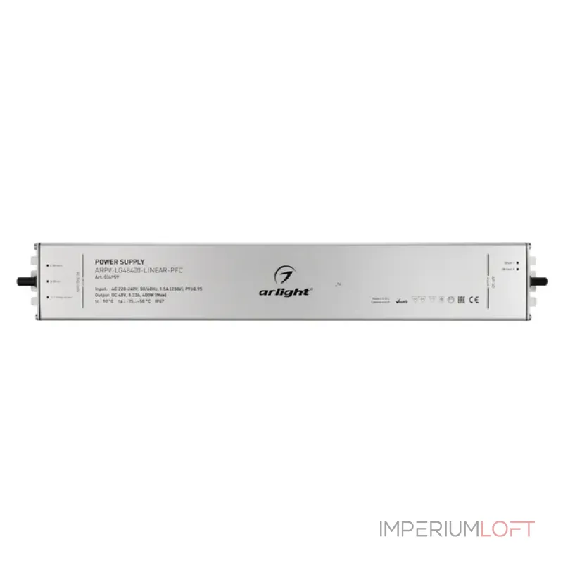 Блок питания ARPV-LG48400-LINEAR-PFC (48V, 8.33A, 400W, IP67) Arlight 036959 Блок питания ARPV-LG48400-LINEAR-PFC (48V, 8.33A, 400W, IP67) Arlight 036959