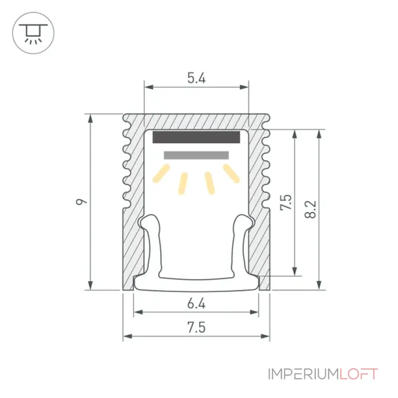 Профиль для светодиодной ленты SL-MINI-8-2000 WHITE Arlight 037109 Профиль для светодиодной ленты SL-MINI-8-2000 WHITE Arlight 037109