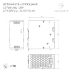 Блок питания ARV-DRP240-24-B (24V, 10A, 240W, PFC) (IP20) Arlight 037155