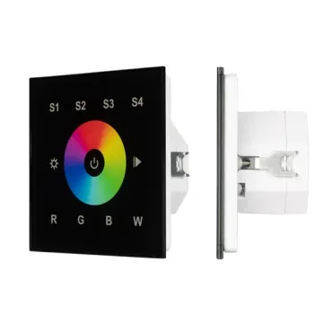 Сенсорная панель DALI-901-11-1G-4SC-RGBW-DT8-IN Black (BUS/230V, IARL, IP20) Arlight 037199