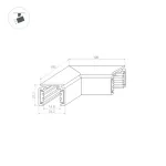 Коннектор угловой MAG-ORIENT-CON-2620-L90 (WH) (IP20) Arlight 037322