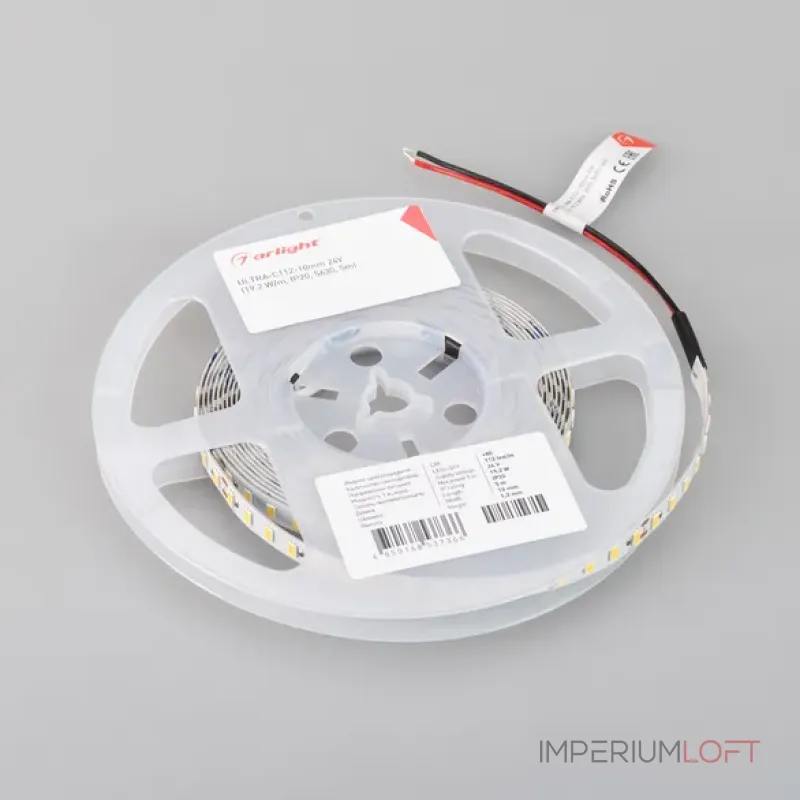 Светодиодная лента ULTRA-C112-10mm 24V White6000 (19.2W/m, IP20, 5630, 5m, высок.эфф.160 лм/Вт) Arlight 037456