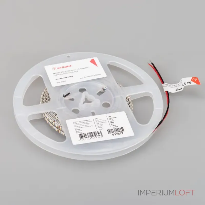 Светодиодная лента MICROLED-M182-4mm 24V Day4000 (10W/m, IP20, 2216, 5m, узкая) Arlight 037817 Светодиодная лента MICROLED-M182-4mm 24V Day4000 (10W/m, IP20, 2216, 5m, узкая) Arlight 037817