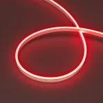 Светодиодная лента герметичная MOONLIGHT-SIDE-A168-4x10mm 24V Red (7.2W/m, IP65, 5m, wire x2, Вывод прямой) Arlight 038313