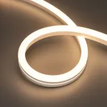 Светодиодная лента герметичная MOONLIGHT-SIDE-A140-12x24mm 24V Warm3000 (9.6W/m, IP68, 5m, wire x2, Вывод прямой) Arlight 038602