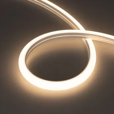 Светодиодная лента герметичная MOONLIGHT-TOP-A140-16x15mm 24V Warm3500 (9.6W/m, IP65, 2835, 5m, wire x1, Вывод вниз) Arlight 038604