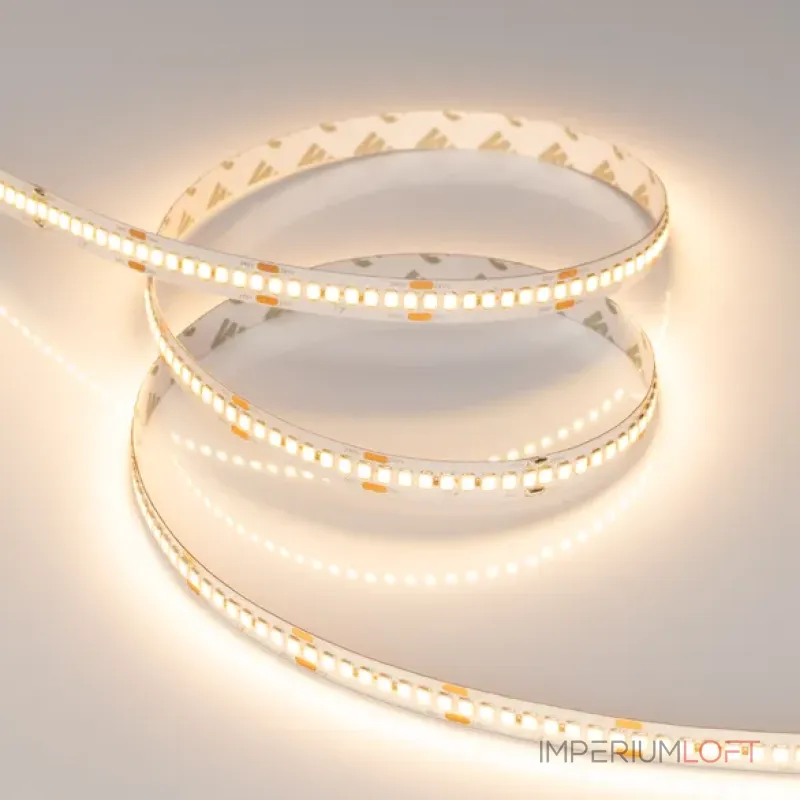 Светодиодная лента RT-A240-10mm 24V Warm2700 (22W/m, IP20, 2835, 5m, высок.эфф.150 лм/Вт) Arlight 038746 Светодиодная лента RT-A240-10mm 24V Warm2700 (22W/m, IP20, 2835, 5m, высок.эфф.150 лм/Вт) Arlight 038746