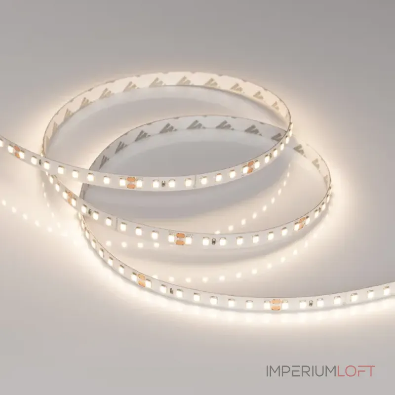 Светодиодная лента RT-A128-8mm 24V Warm3500 (10W/m, IP20, 5m, высок.эфф.150 лм/Вт) Arlight 038757(1)