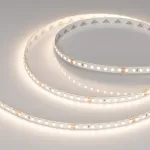Светодиодная лента RT-A128-8mm 24V Warm3500 (9.6W/m, IP20, 2835, 5m, высок.эфф.150 лм/Вт) Arlight 038757