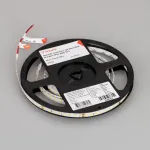 Светодиодная лента RT-A128-8mm 24V Warm3500 (9.6W/m, IP20, 2835, 5m, высок.эфф.150 лм/Вт) Arlight 038757