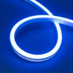 Светодиодная лента герметичная MOONLIGHT-SIDE-A140-12x17mm 24V Blue (8W/m, IP67, 5m, wire x2, Вывод боковой) Arlight 038799